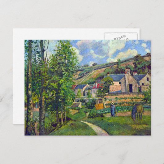Landschap in Pontoise door Camille Pissarro Briefkaart (Voorkant / Achterkant)