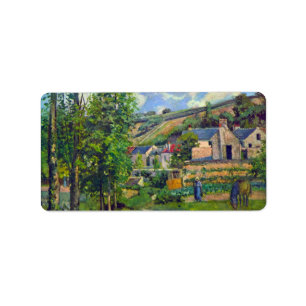 Landschap in Pontoise door Camille Pissarro Etiket