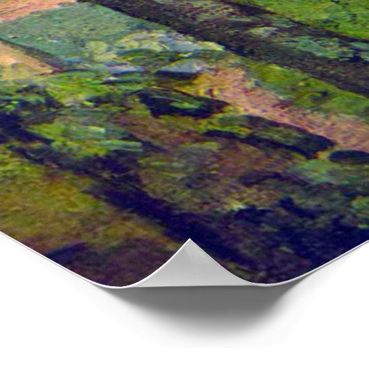 Landschap in Pontoise door Camille Pissarro Poster (Hoek)