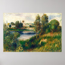 Landschap in Vétheuil - Auguste Renoir Fine Art