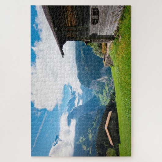Landschap in Wengen in Zwitserland Legpuzzel (Verticaal)