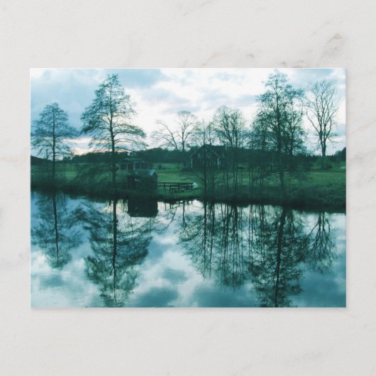 Landschap in Zweedse postkaart (Voorkant)