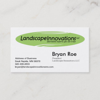 Landschap Innovations Business Card Template 2 Visitekaartje