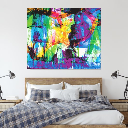 Landschap IV. Canvas Afdruk (Insitu (Slaapkamer))