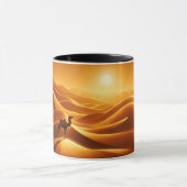 Landschap kameel woestijn decor zonneschijn droog mok (Midden)