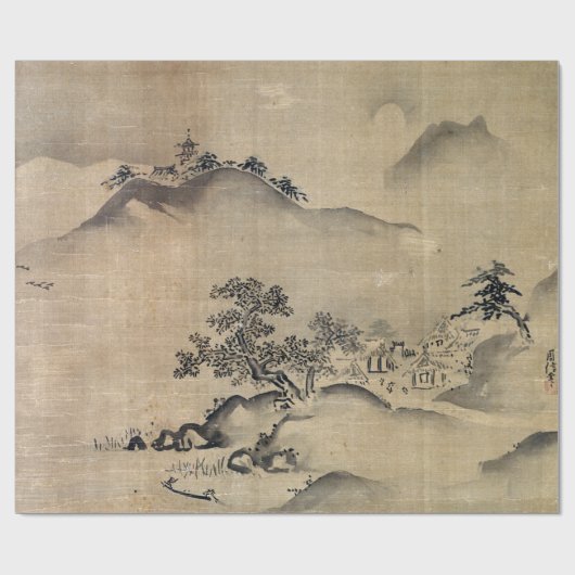 Landschap Kano Chikanobu Cadeaupapier (Vlak)