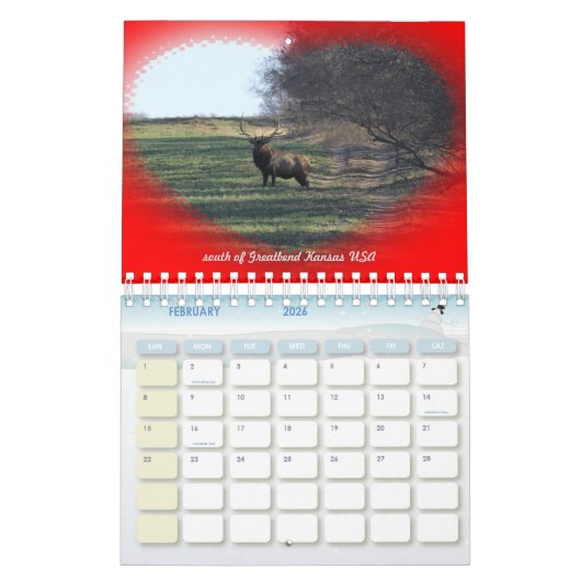 Landschap Kansas Kalender (Feb 2026)