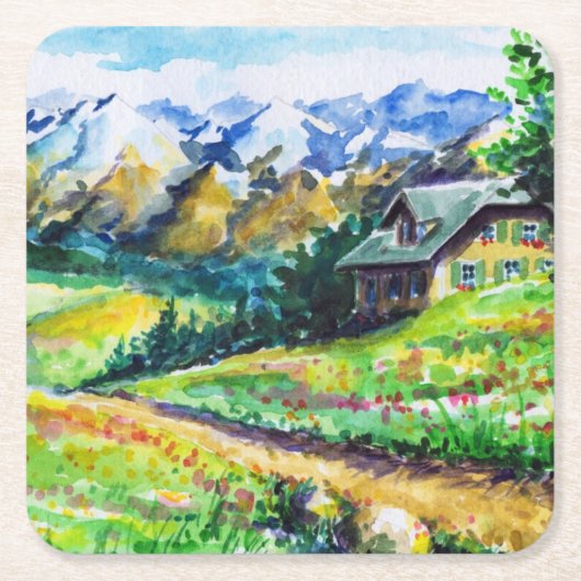 Landschap Kartonnen Onderzetters (Voorkant)