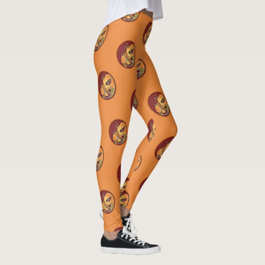 Landschap Knop - Kokopelli Moon Feather 1 Leggings (Rechts)