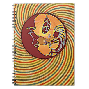 Landschap Knop - Kokopelli Moon Feather 1 Notitieboek