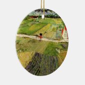 Landschap, koets en trein van Vincent van Gogh Keramisch Ornament (Rechts)