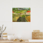 Landschap, koets en trein van Vincent van Gogh Poster (Keuken)
