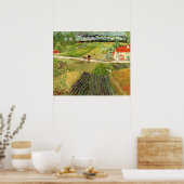 Landschap, koets en trein van Vincent van Gogh Poster (Keuken)