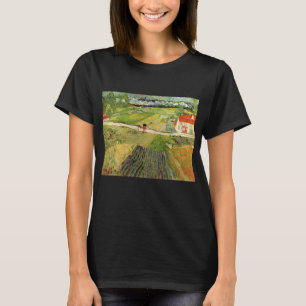 Landschap, koets en trein van Vincent van Gogh T-shirt