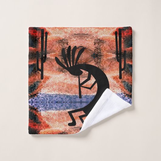 Landschap Kokopelli Southwest Bad Handdoek (Wasdoekje)