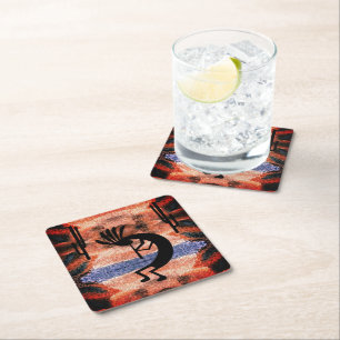 Landschap Kokopelli Southwest Kartonnen Onderzetters