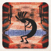 Landschap Kokopelli Southwest Kartonnen Onderzetters (Voorkant)