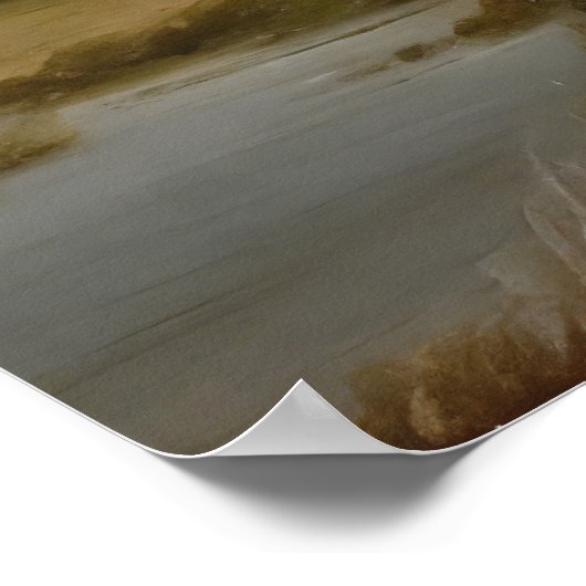 landschap, kunst, olieverschilderen, poster (Hoek)