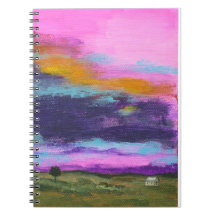 Landschap Kunstschilder, roze zonnebank, klein hui