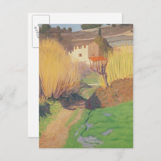 Landschap Lagnes, 1921 Briefkaart (Voorkant / Achterkant)