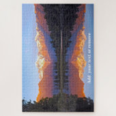 Landschap Lake Matheson, Mount Cook, Nieuw-Zeeland Legpuzzel (Verticaal)