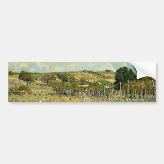 Landschap Landbeemdschap (door Alfred Sisley) Bumpersticker (Voorkant)