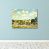 Landschap Landbeemdschap (door Alfred Sisley) Canvas Afdruk (Insitu (Houten vloer))