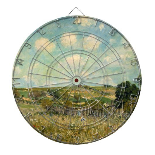 Landschap Landbeemdschap (door Alfred Sisley) Dartbord (Voorkant)