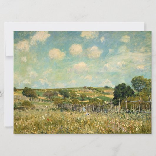 Landschap Landbeemdschap (door Alfred Sisley) Kaart (Voorkant)