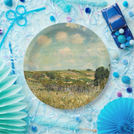 Landschap Landbeemdschap (door Alfred Sisley) Papieren Bordje (Feest)