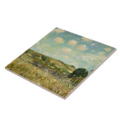 Landschap Landbeemdschap (door Alfred Sisley) Tegeltje (Zijkant)
