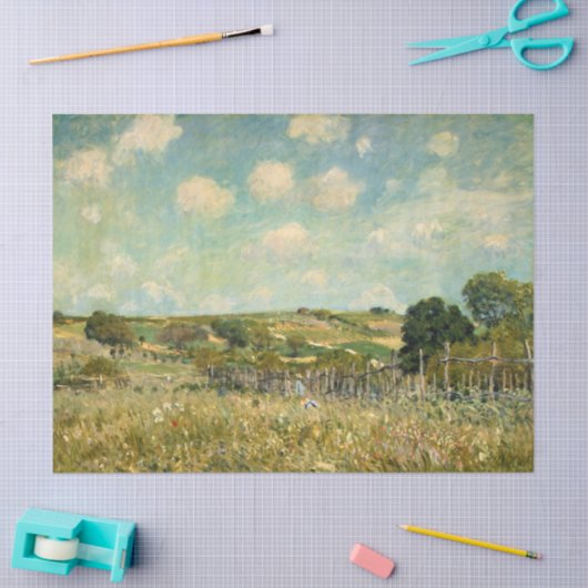 Landschap Landbeemdschap (door Alfred Sisley) Tissuepapier (Craft)