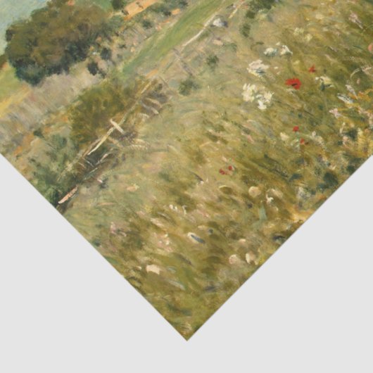 Landschap Landbeemdschap (door Alfred Sisley) Tissuepapier (Detail)