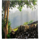 Landschap Landschap Bos Bomen Stenen Douchegordijn (Voorkant)