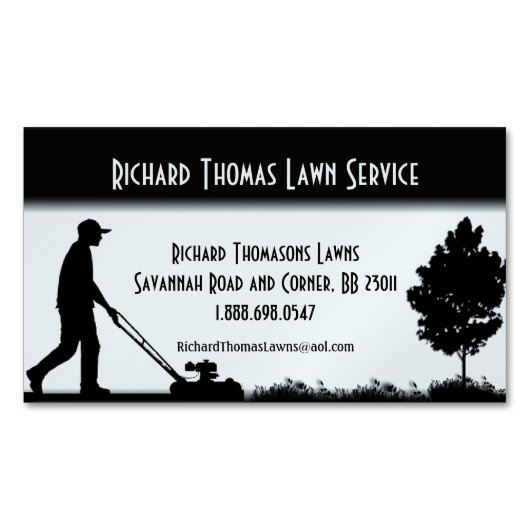 Landschap landschap (landschap): blauw visitekaartje magneet (Voorkant)