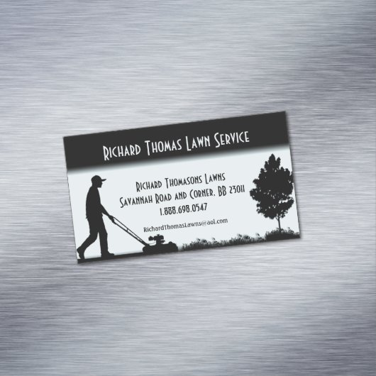 Landschap landschap (landschap): blauw visitekaartje magneet (Voorbeeld)