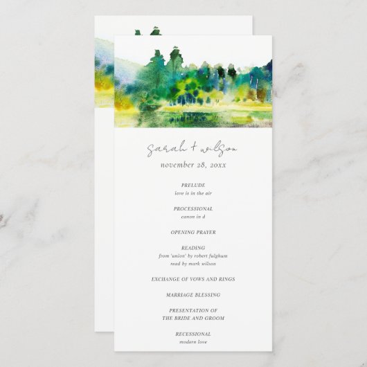 Landschap Landschap Landschap Landschap Landschap Bedankkaart (Voorkant / Achterkant)