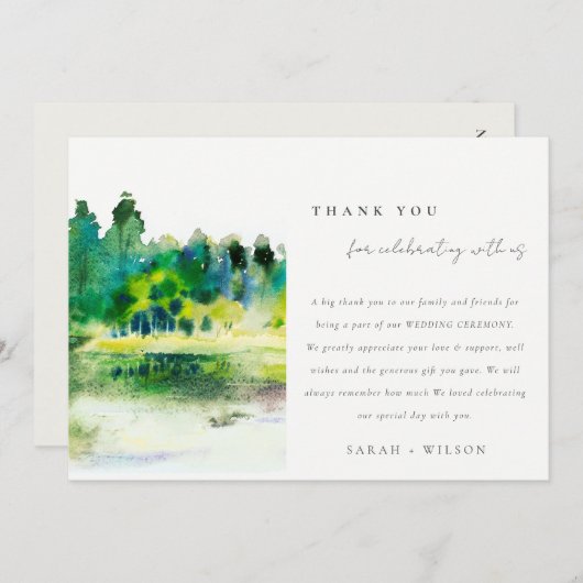 Landschap Landschap Landschap Weduwschap in het Ch Bedankkaart (Voorkant / Achterkant)