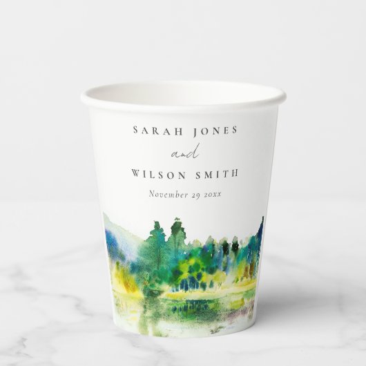 Landschap Landschap Landschap Weduwschap in het Ch Papieren Bekers (Achterkant)