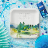 Landschap Landschap Landschap Weduwschap in het Ch Papieren Bordje (Feest)