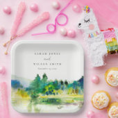 Landschap Landschap Landschap Weduwschap in het Ch Papieren Bordje (Feest)