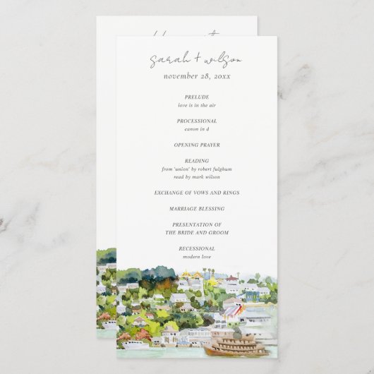 Landschap Landschap Landschap Wuwen Bedankkaart (Voorkant / Achterkant)