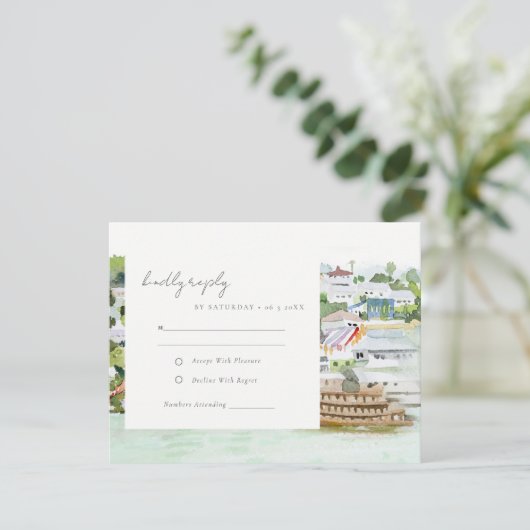 Landschap Landschap Landschap Wuwen Waterverf RSVP Kaartje (Staand voorkant)