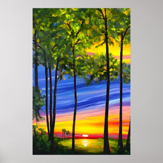 Landschap landschap poster (Voorkant)