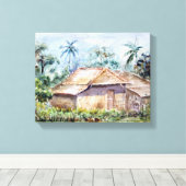 LANDSCHAP landschap schilderij Canvas Print (Insitu (Houten vloer))