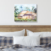 LANDSCHAP landschap schilderij Canvas Print (Insitu (Slaapkamer))