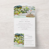 Landschap Landschap Wuwschap Elegant rivier Cruise All In One Uitnodiging (Binnen)