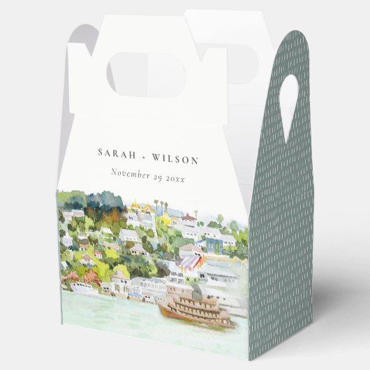 Landschap Landschap Wuwschap Elegant rivier Cruise Bedankdoosjes (Geopend)