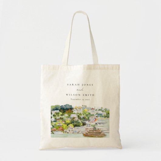 Landschap Landschap Wuwschap Elegant rivier Cruise Tote Bag (Voorkant)