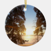 Landschap Lapland Keramisch Ornament (Voorkant)